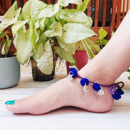 Festive Blue Anklet