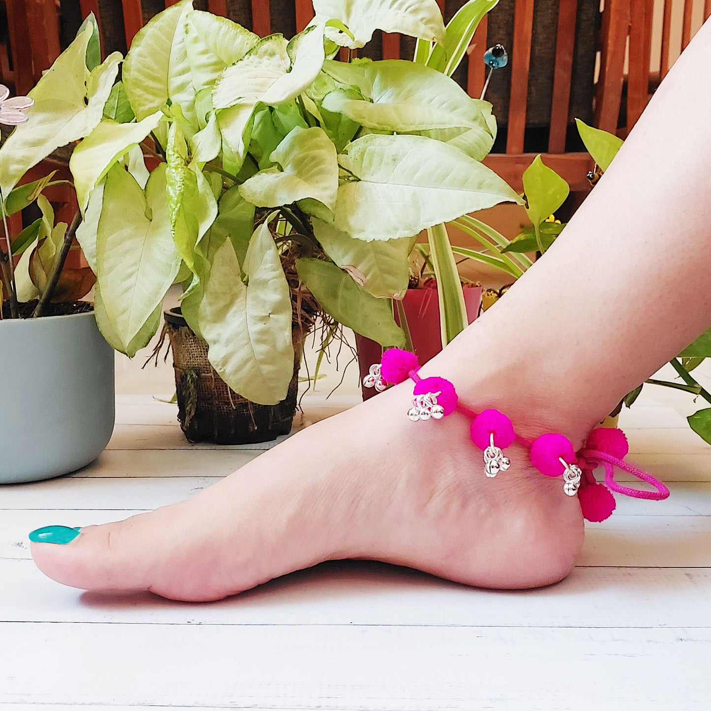 Fuschia Pink Anklet