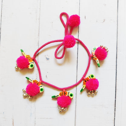 Pink Parrot Anklet