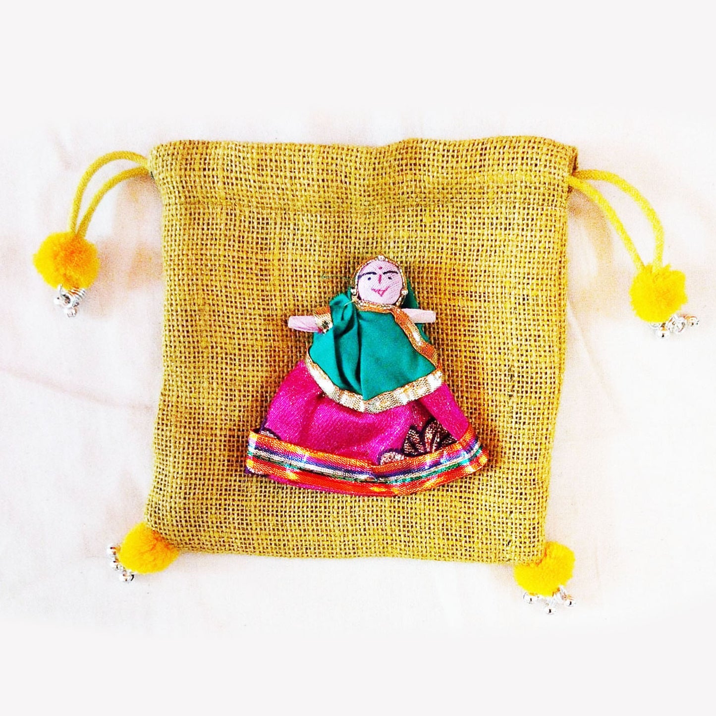 Mini Yellow Puppet Potli