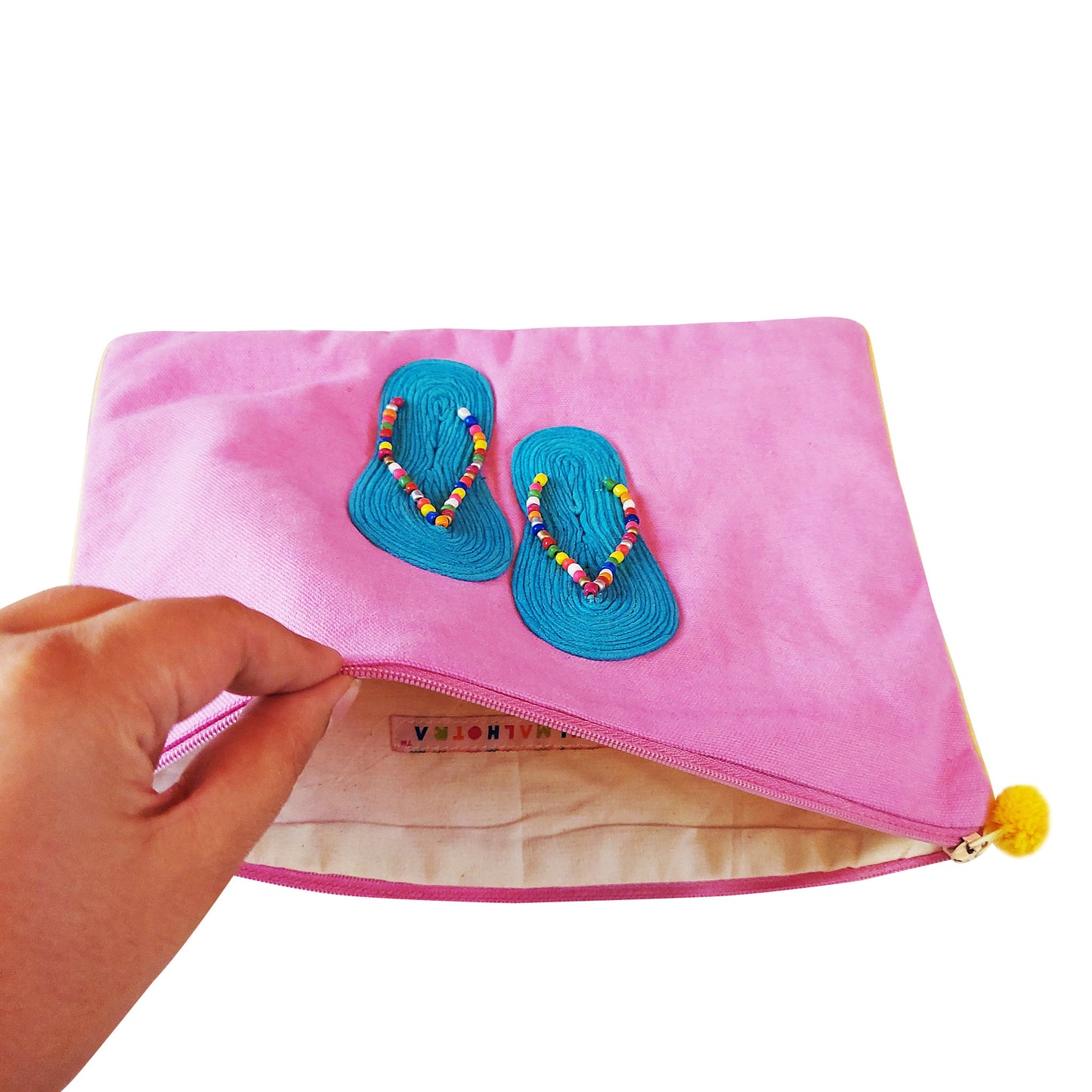 Turquoise Flip Flop Travel pouch