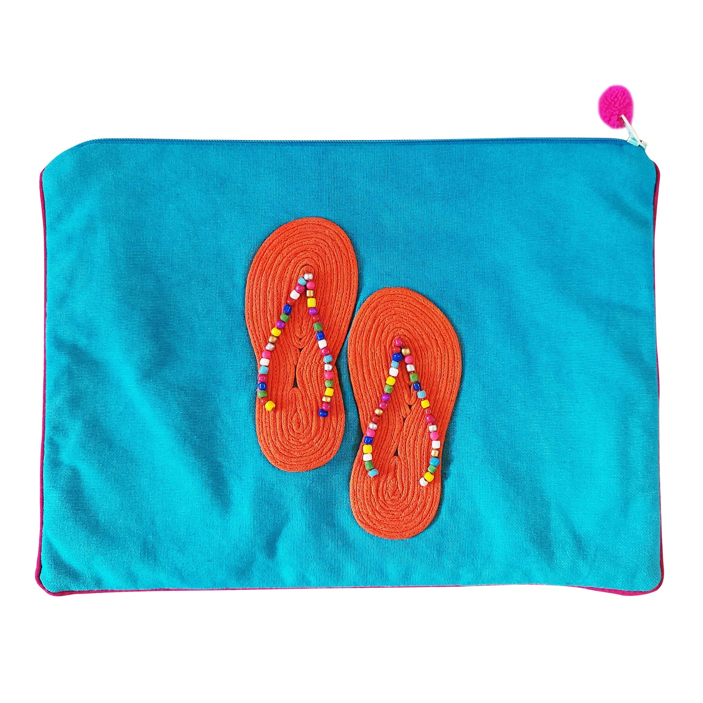 Orange Flip Flop Travel pouch