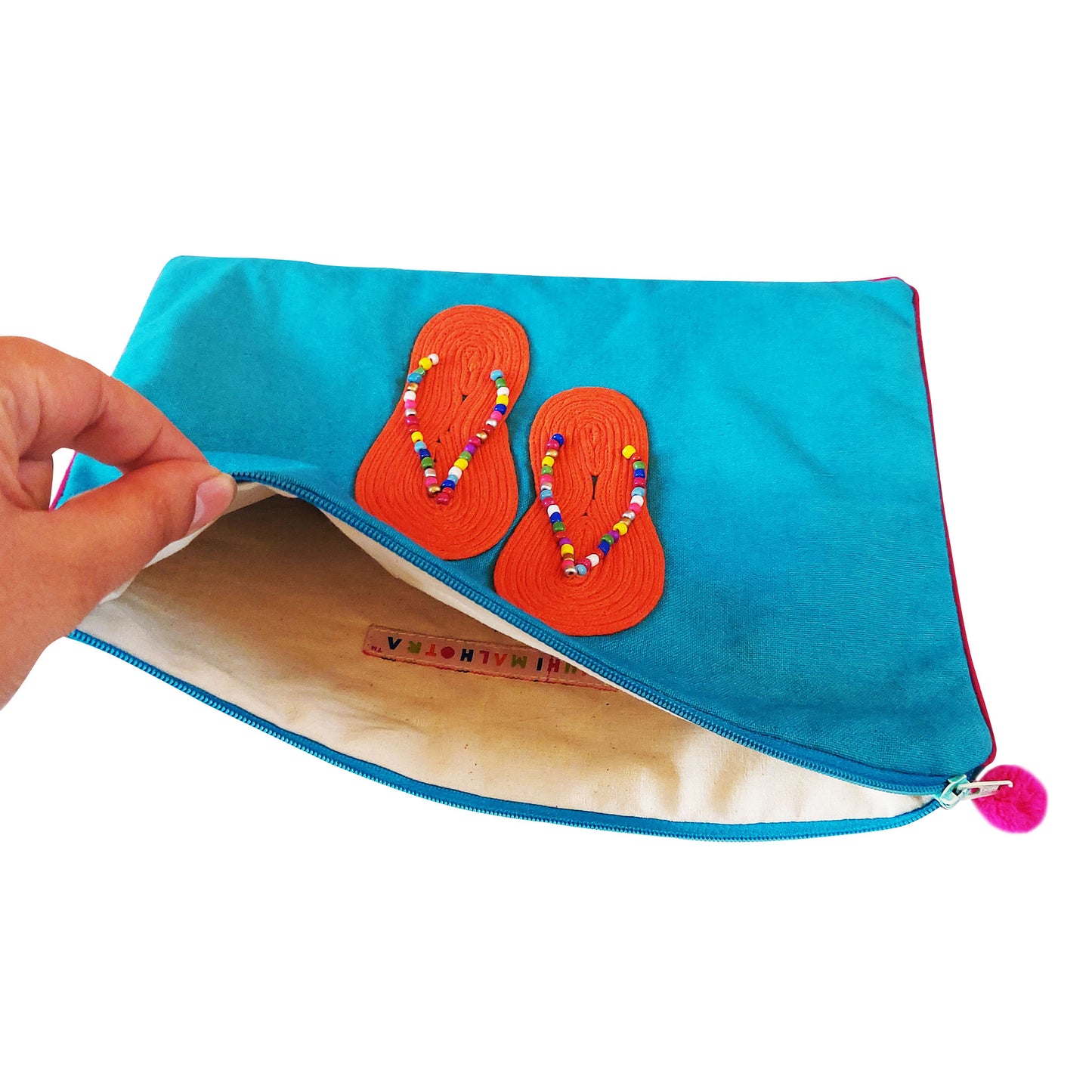 Orange Flip Flop Travel pouch