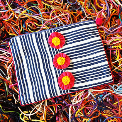 Striped Indigo Travel pouch