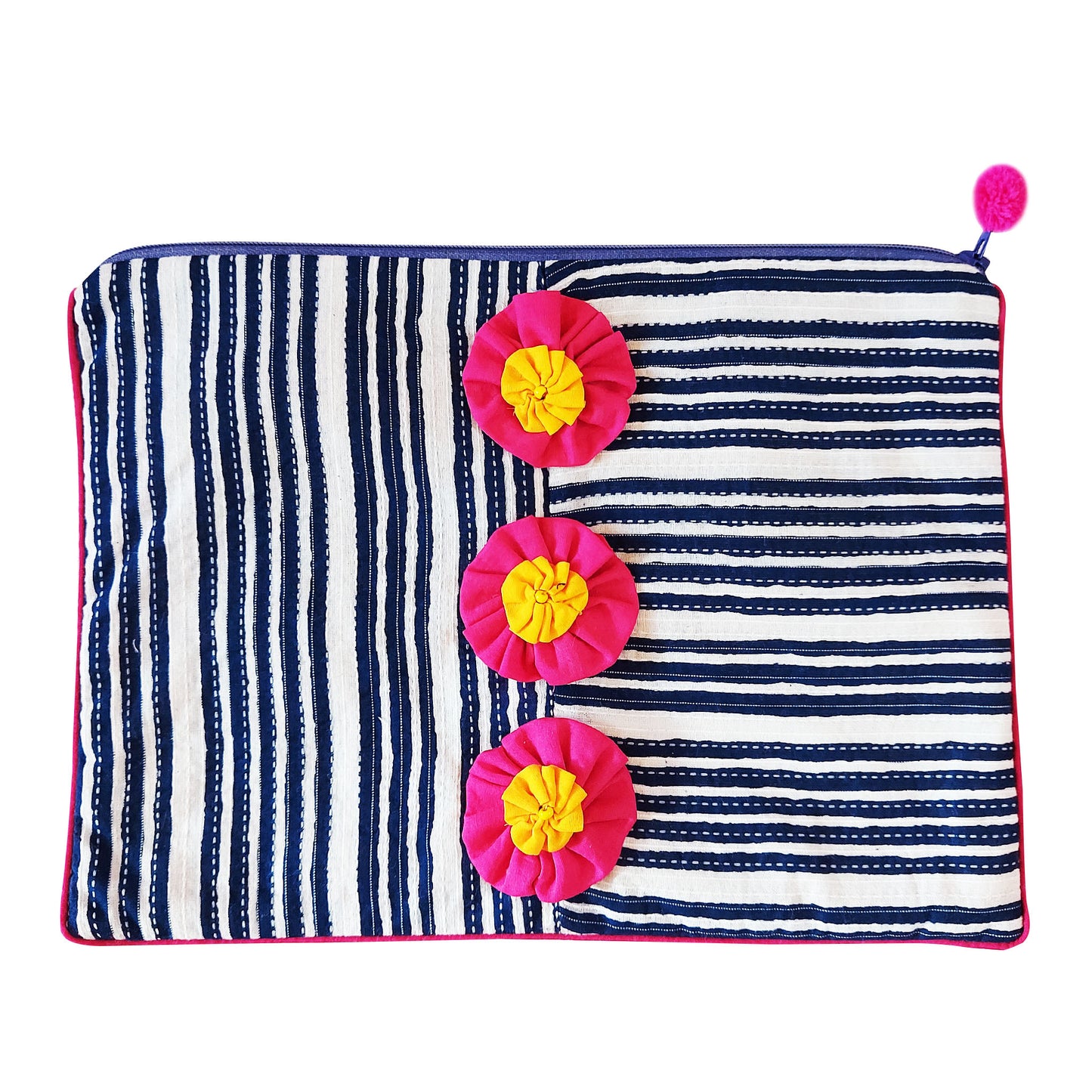 Striped Indigo Travel pouch