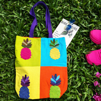 Vibrant Pineapple Tote Bag