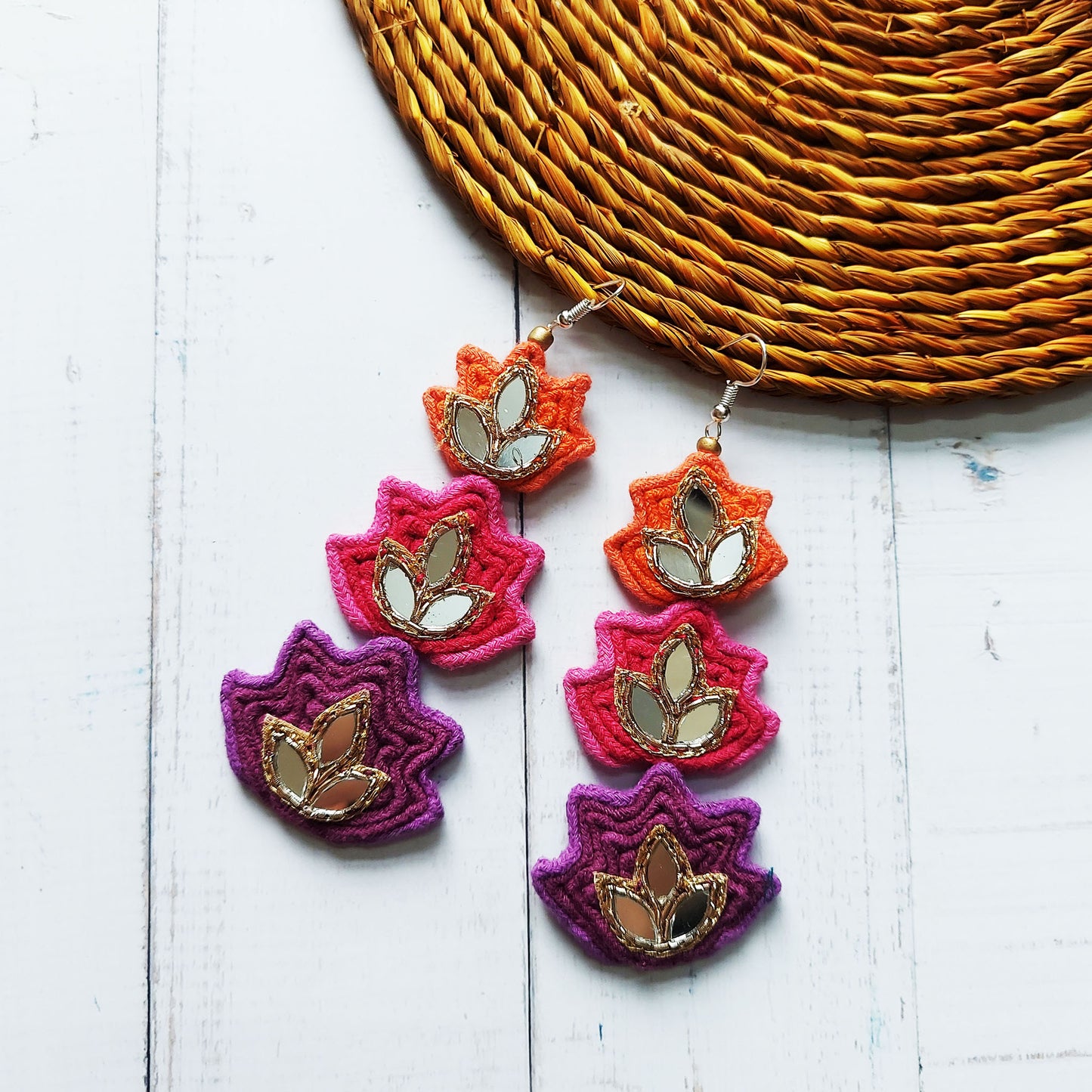 Lotus Trio earrings