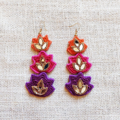 Lotus Trio earrings