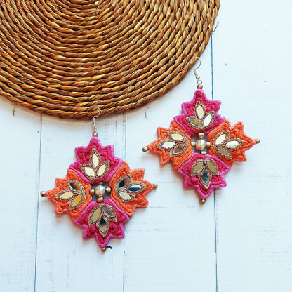 Vibrant Lotus danglers