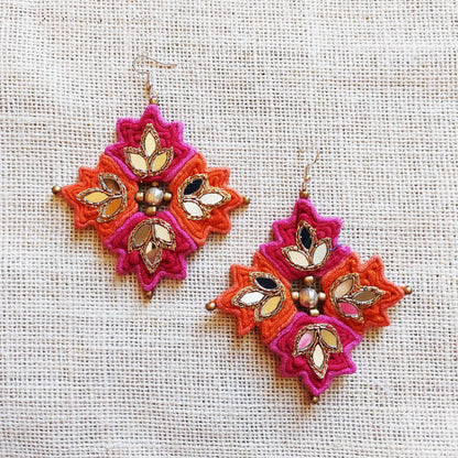 Vibrant Lotus danglers