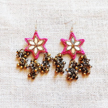 Pink Ghungroo overload earrings