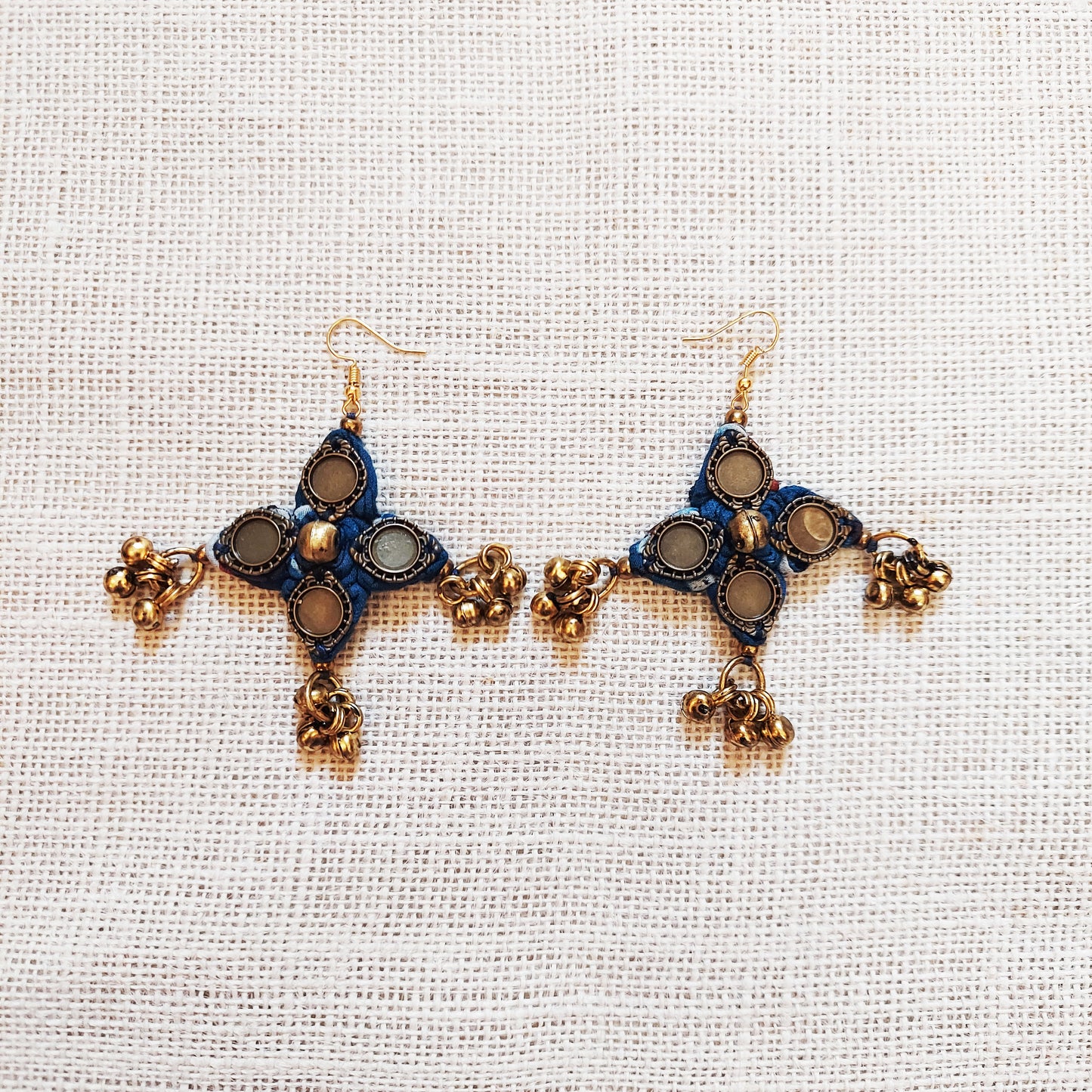 Blue Mirror Earrings