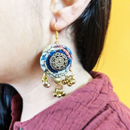 Concentric Ajrakh Earrings