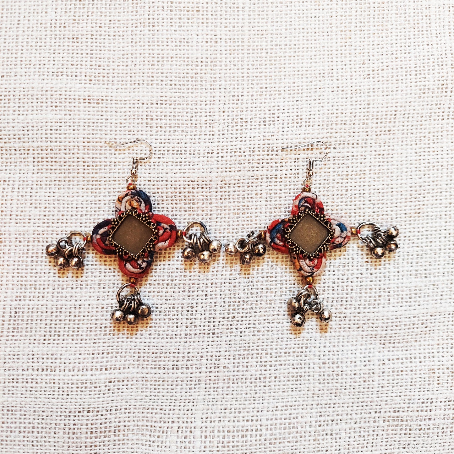 Red Kalamkari Earrings