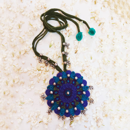 Shades of Blue Mandala Necklace