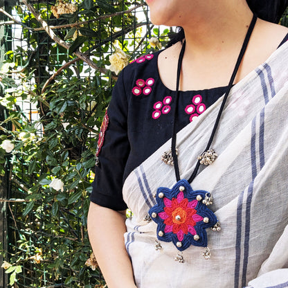 Indigo Mandala Necklace