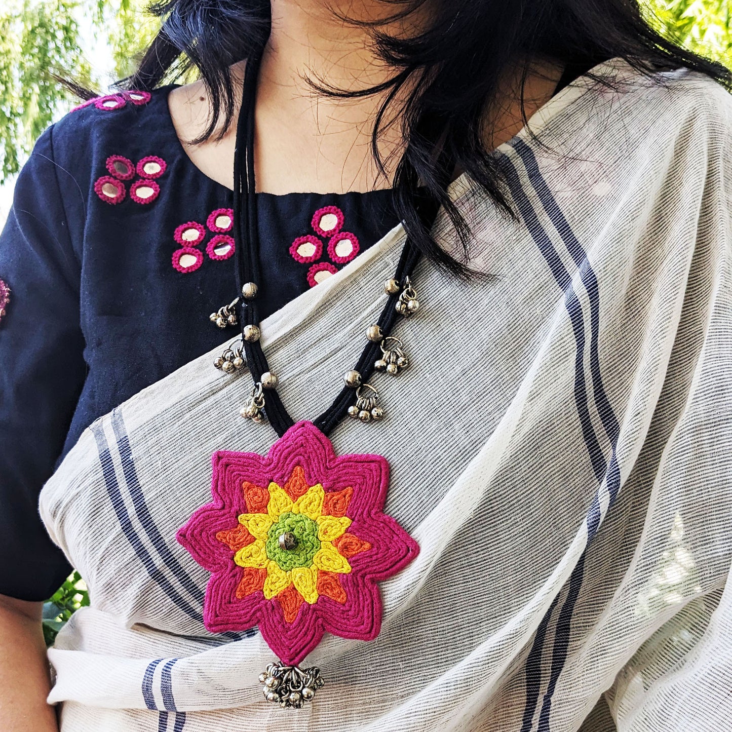 Pink Lotus Mandala Necklace