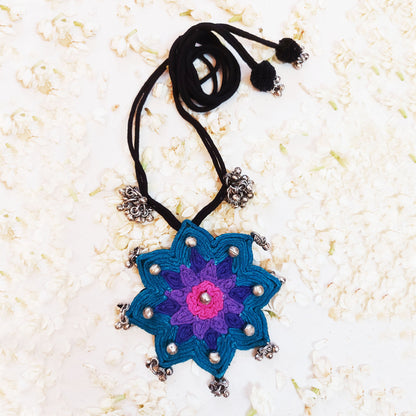 Teal Mandala Necklace