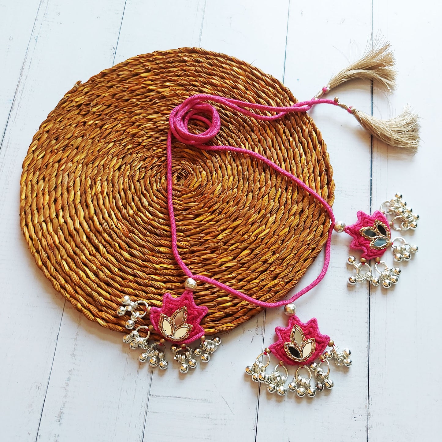 Shades of Pink Lotus Necklace