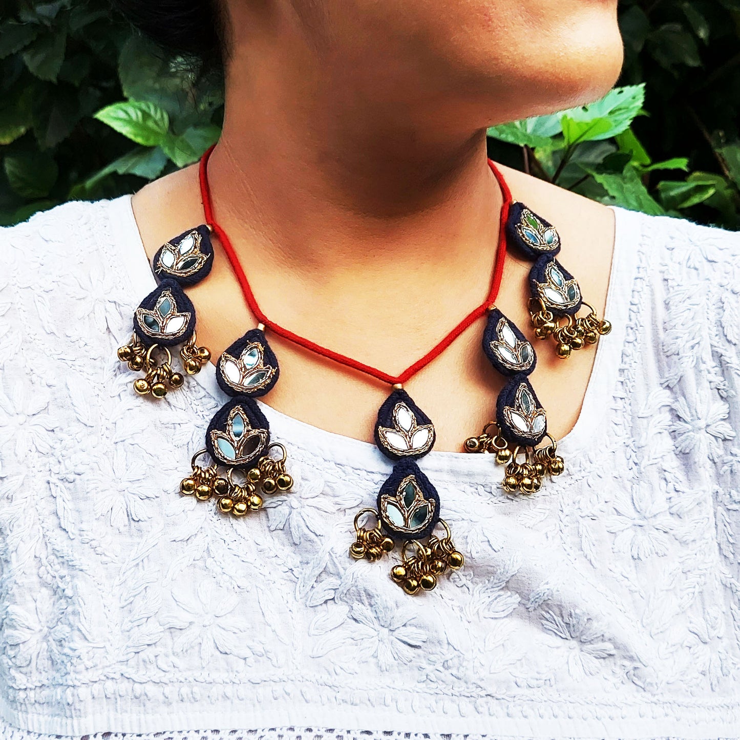 Contrast Mirror Necklace