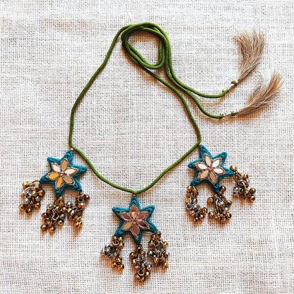 Quirky Teal Star Necklace