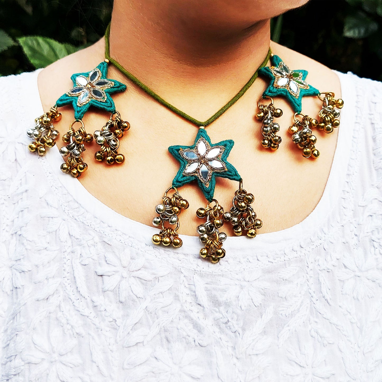 Quirky Teal Star Necklace