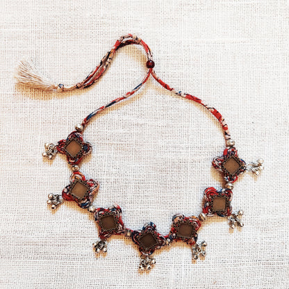 Red Kalamkari Necklace