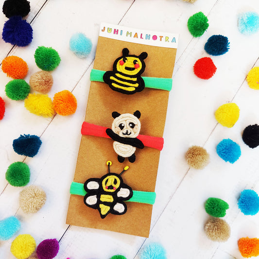 Bees and Panda Rubberbands