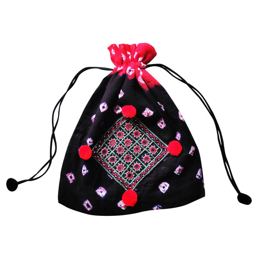 Black Kutchwork Potli