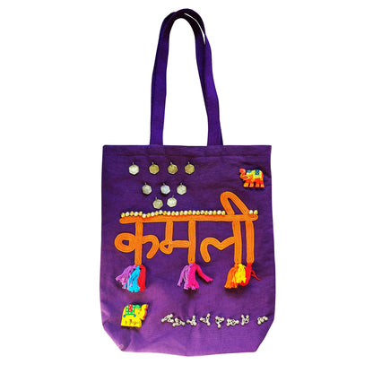 Kamli On Purple Tote Bag