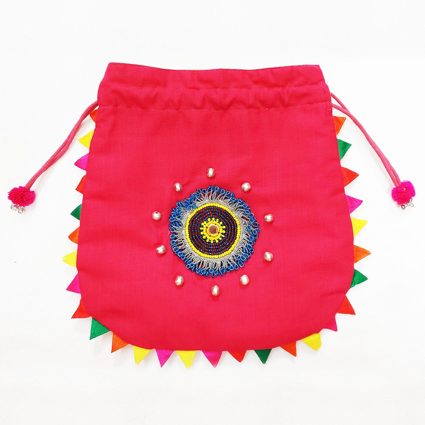 Fuschia Mirror Potli