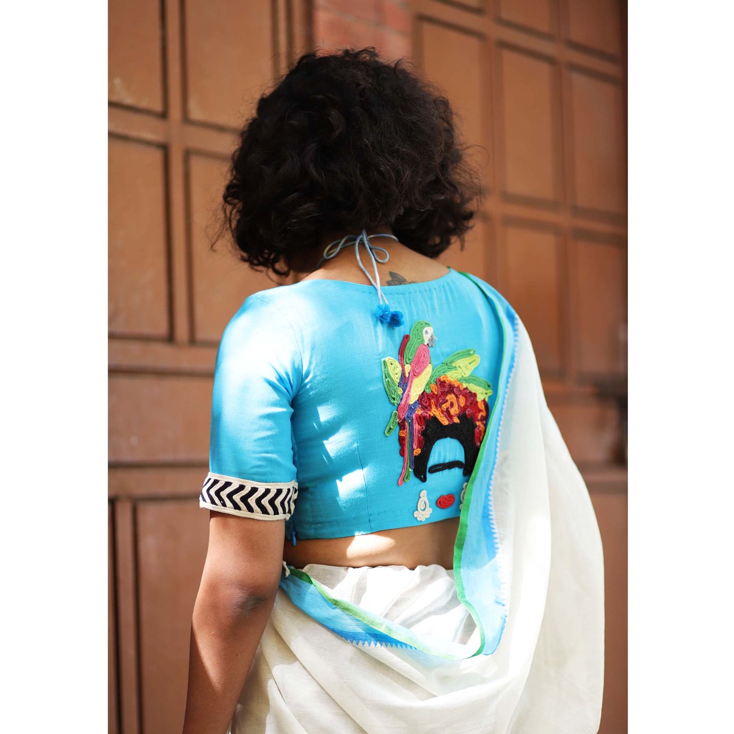 Turquoise Frida Kahlo Blouse