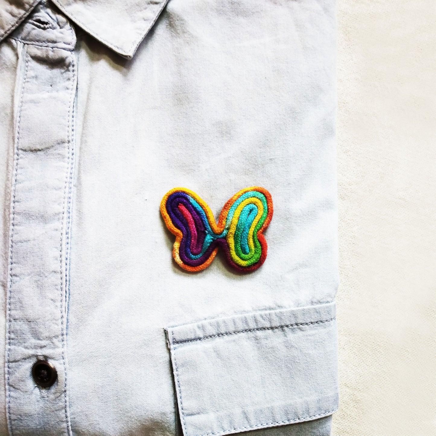 Multicolor Butterfly Brooch