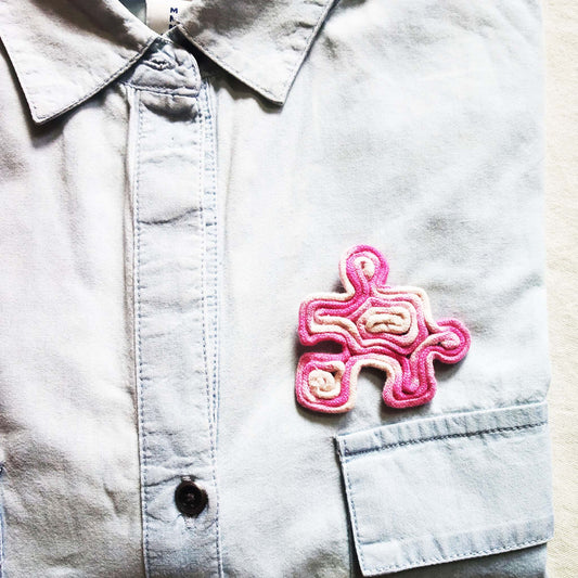 The Pink Puzzle Brooch