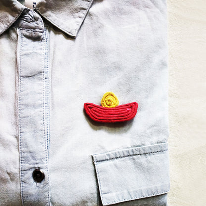 Red Boat Brooch