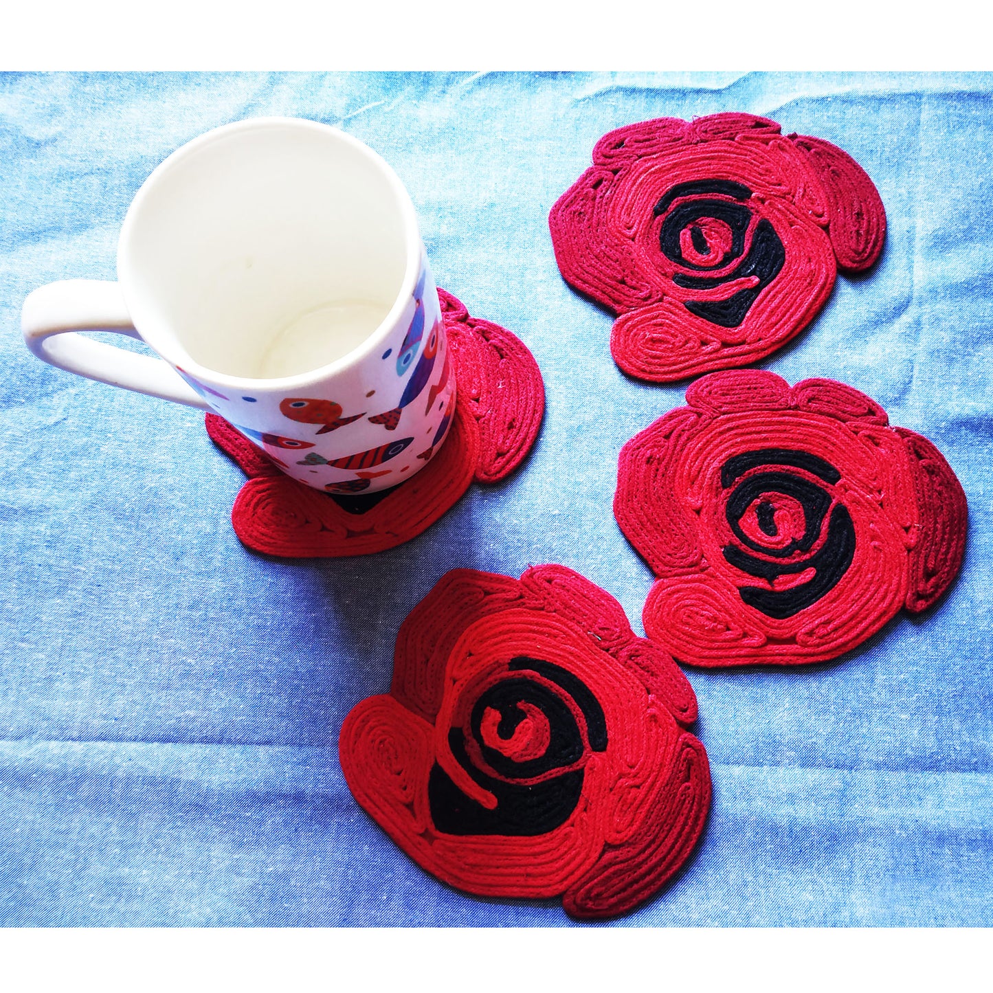 Rose Coaster Set of 4