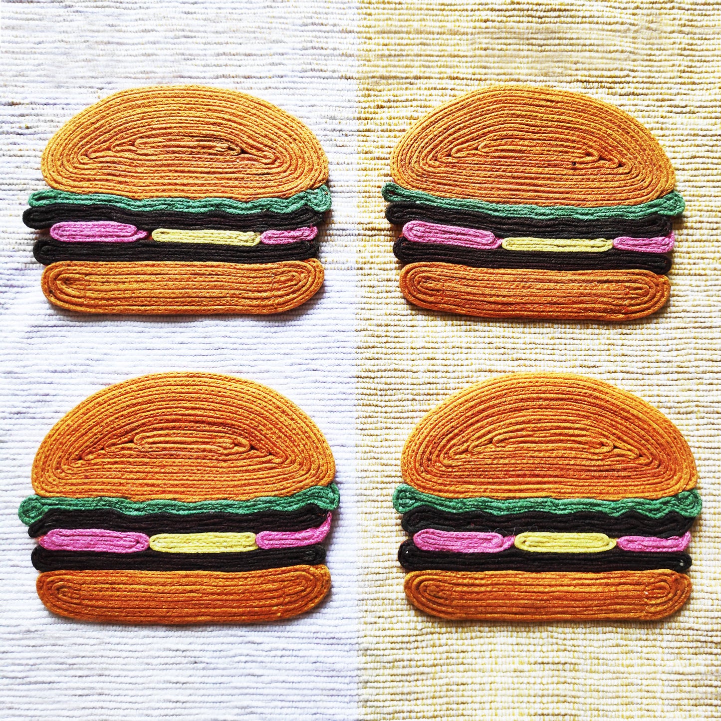 Hamburger Coaster Set of 4