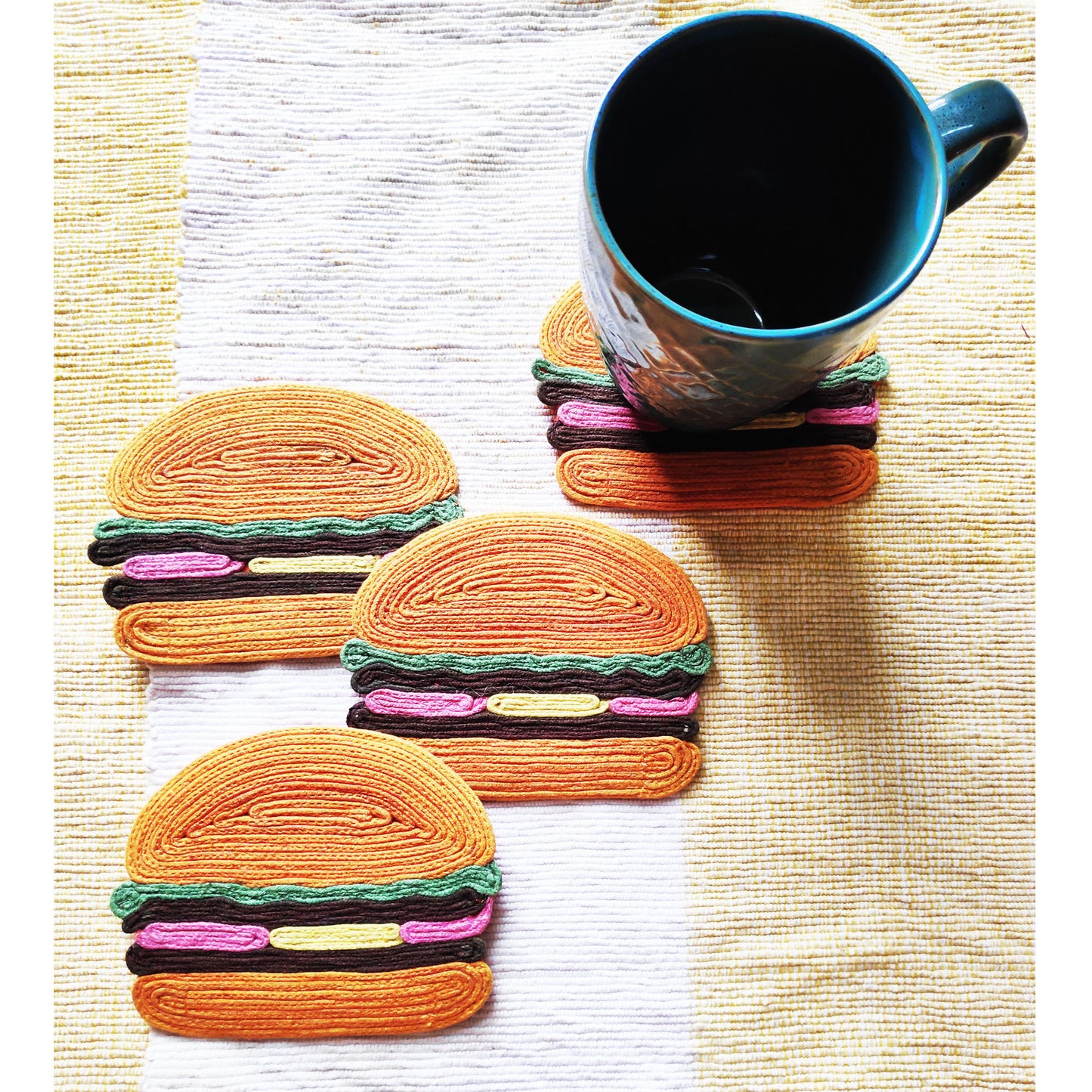 Hamburger Coaster Set of 4