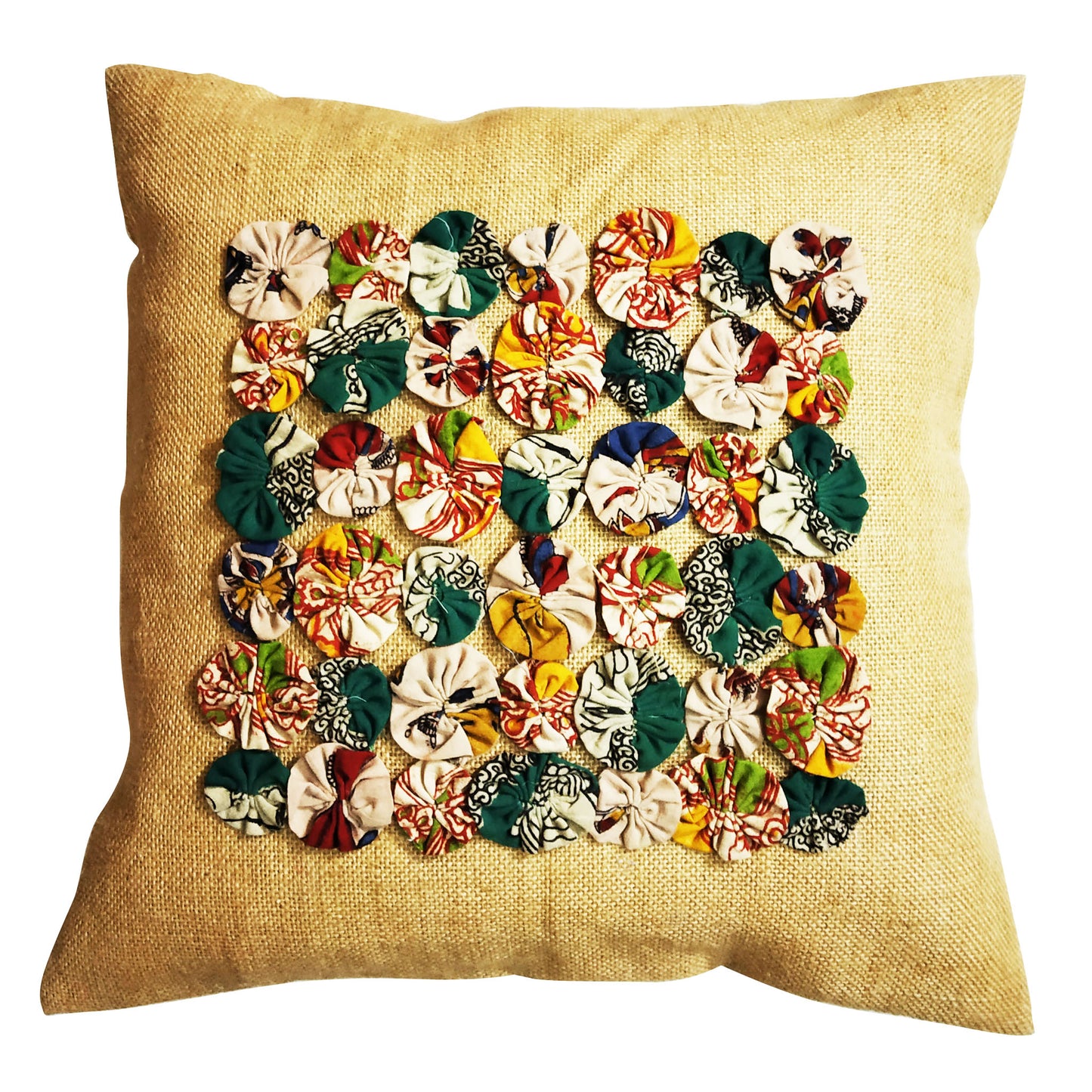 Kalamkari Flower Cushion Cover