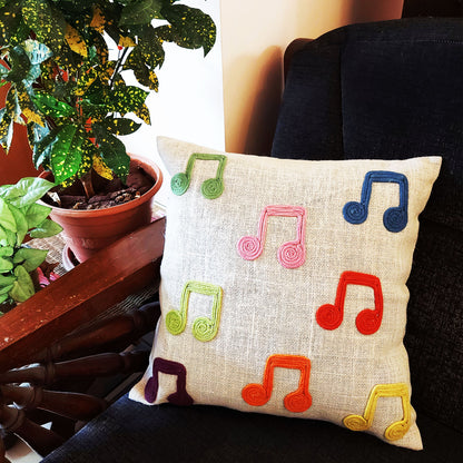 Musical Note Cushion Cover