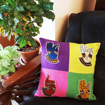 Mudra Patchwork Cushion Cover