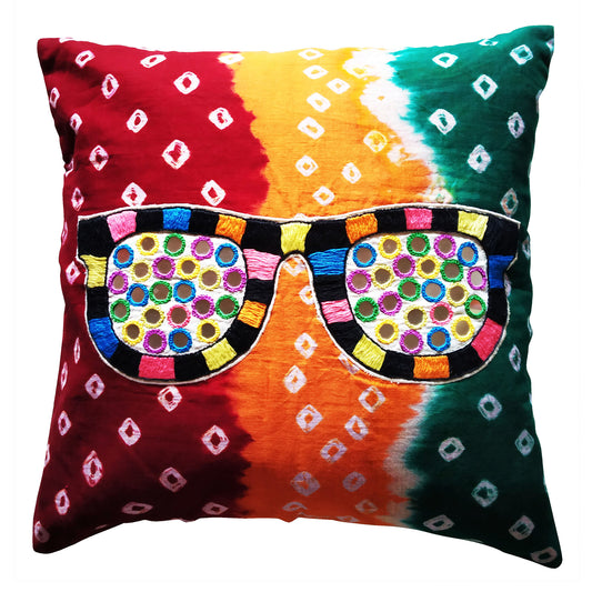 Bandhej Chashma Cushion Cover