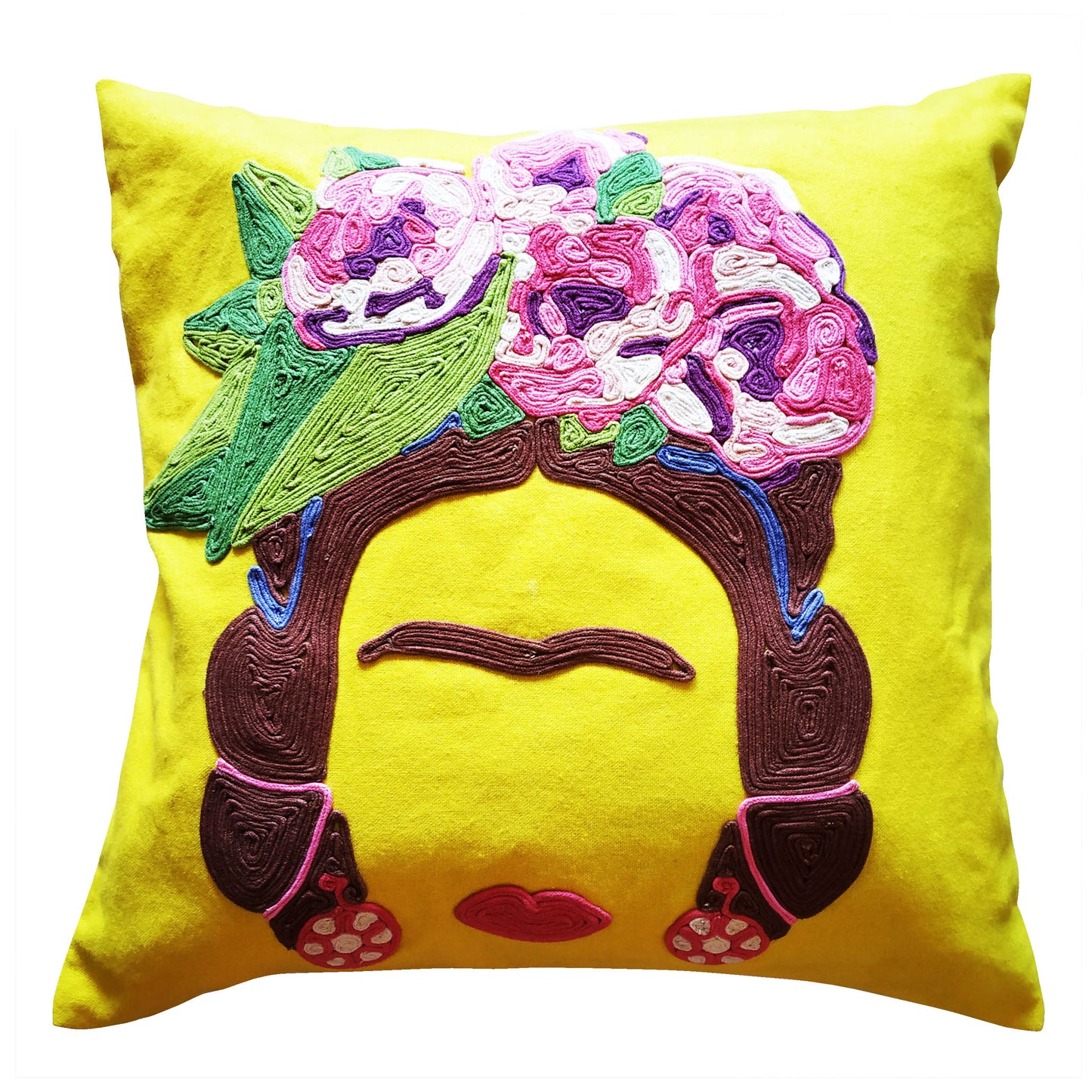 Yellow Frida Cushion Cover