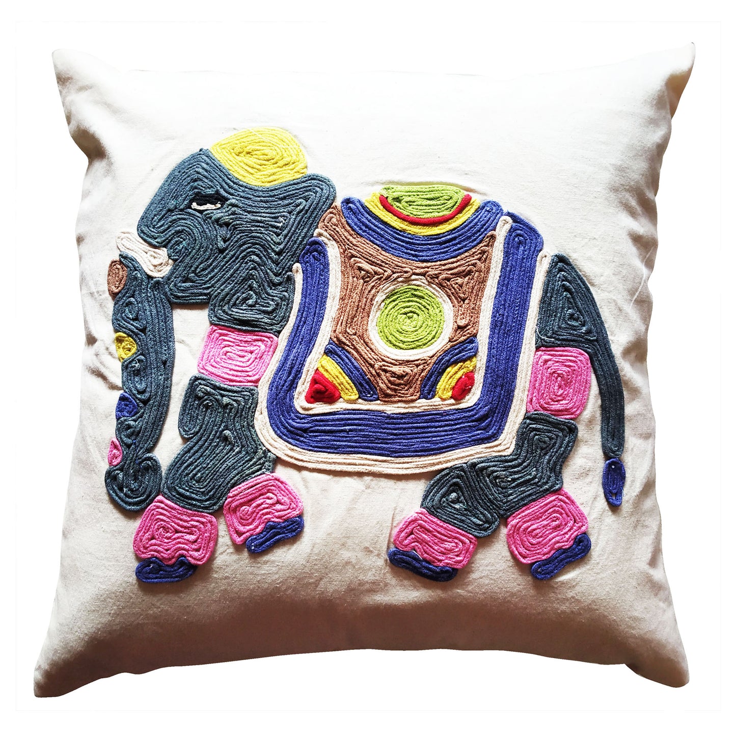 Rajasthani Elephant Cushion Cover