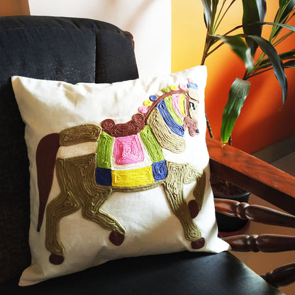 Rajasthani Horse Cushion Cover