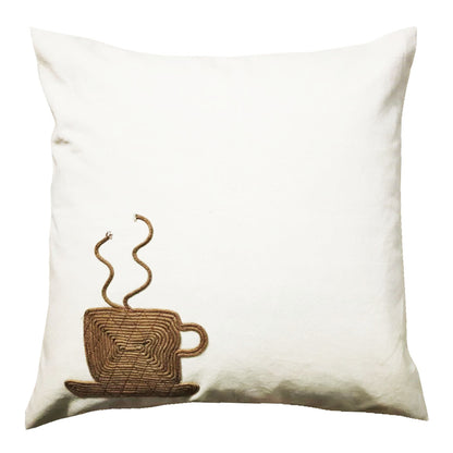 Monotone Coffee Cushion Cover