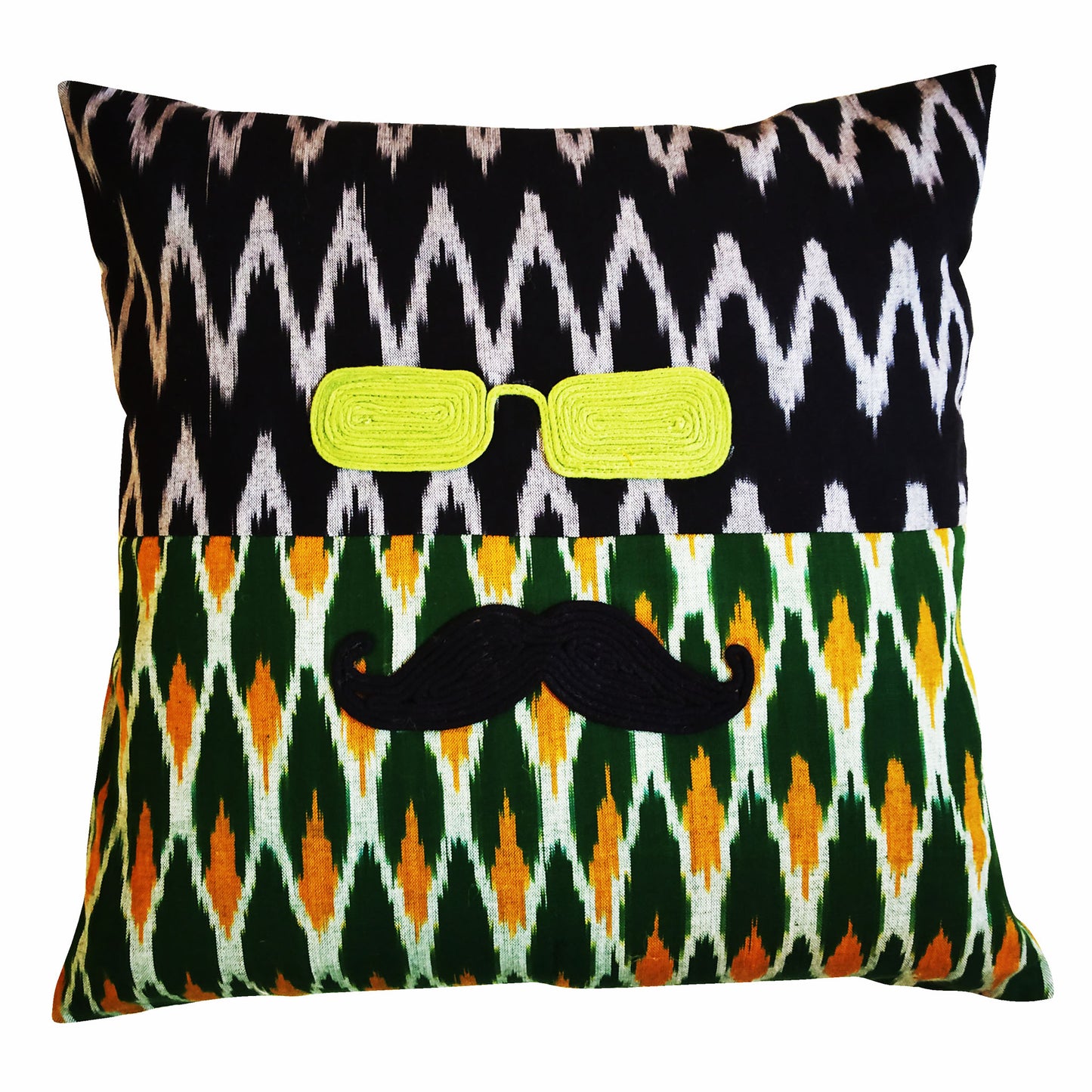 Ikat Story Cushion Cover