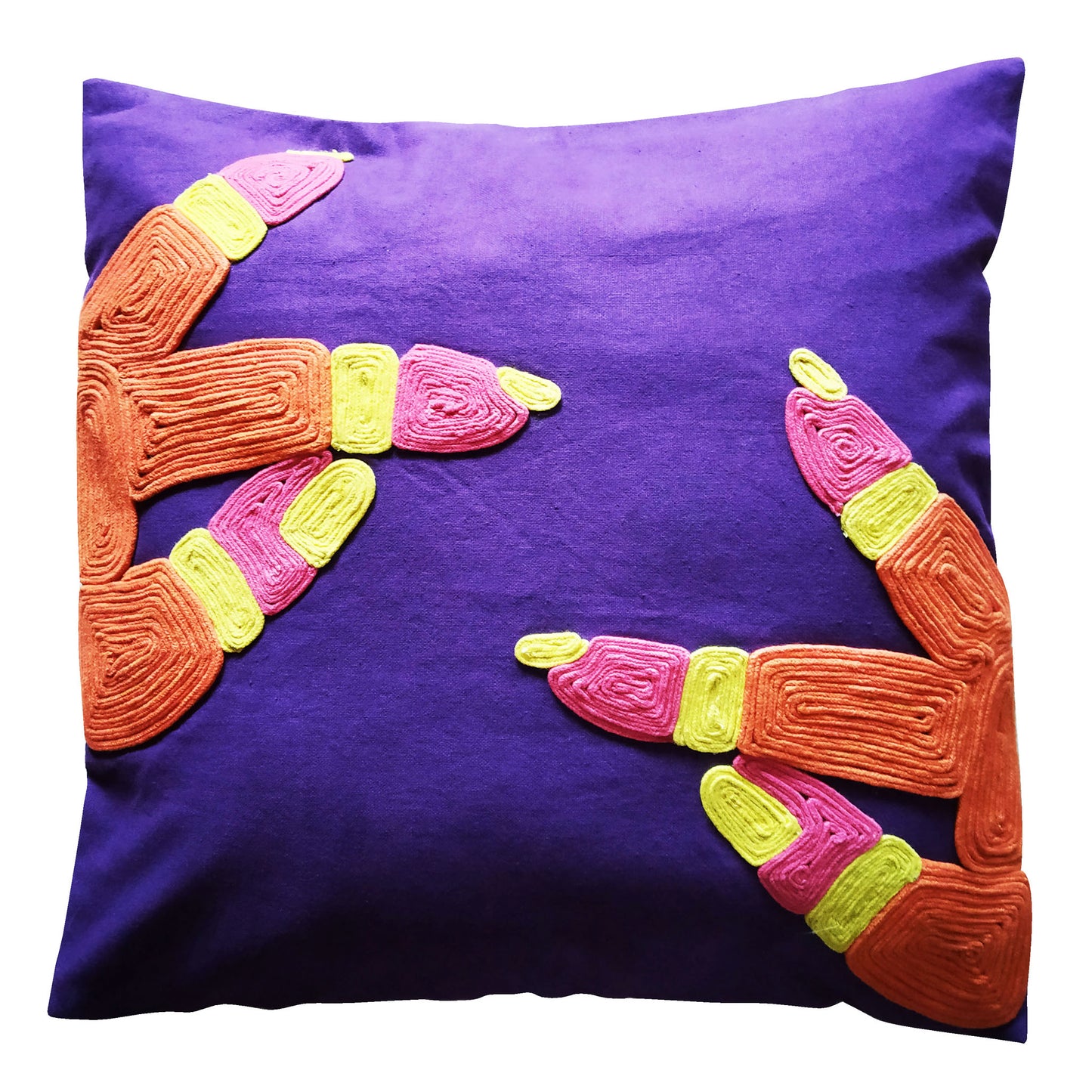 Purple Mudra Cushion Cover