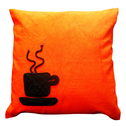 Orange Coffee Cushion Cover