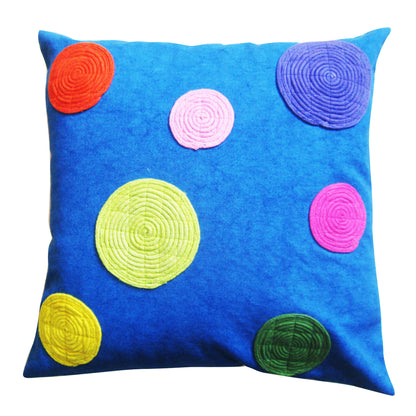 Blue Circle Cushion Cover